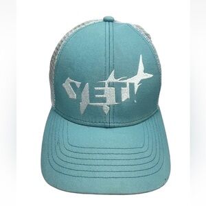 YETI baseball cap turquoise & white SnapBack mesh
